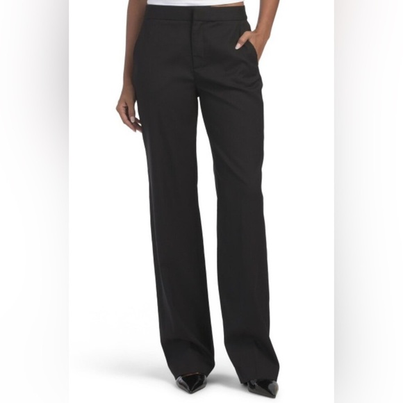LoveShackFancy Severine Classic Black Women's Pants size 4 NWT Wool blend Luxe - Picture 1 of 16